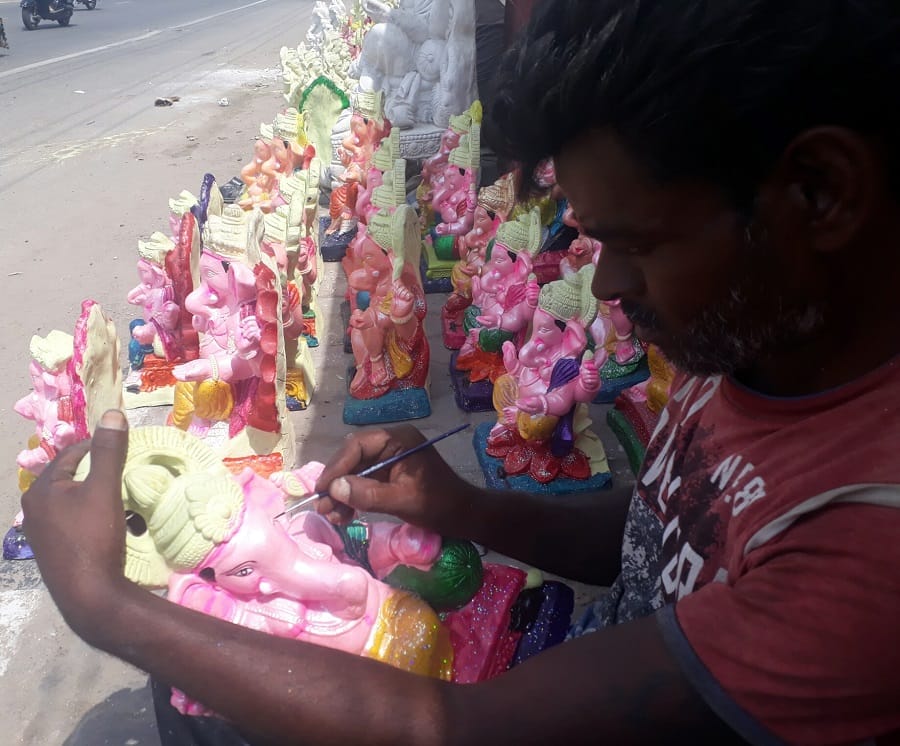 ganesh chaturthi preparation in jaipur