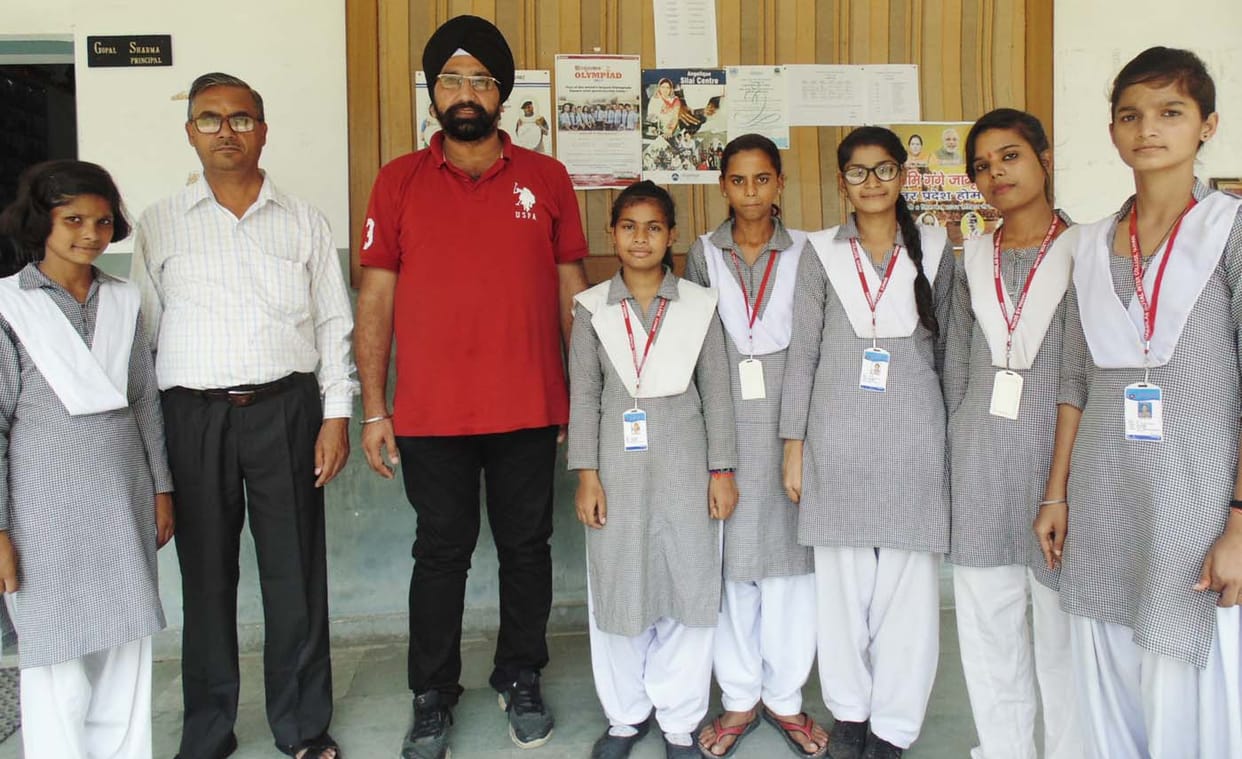 Girl perform well in taekwondo