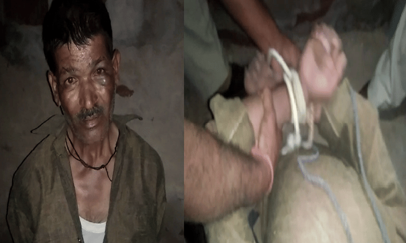 The policeman acted in midnight, the villagers tied the rope