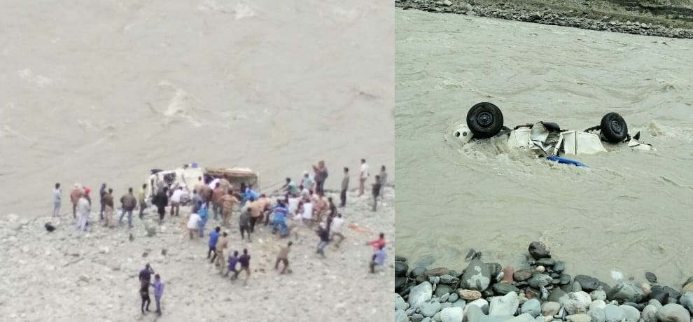 सतलुज में गिरी वैन, बच्ची की मौत, मां लापता