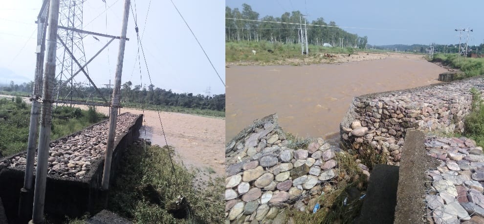 himachal heavy rain cause damage to power station