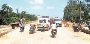 without inauguration, chilbila overbridge starts