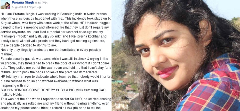 prerna singh engineer in samsung company uploaded her live video of expulsion gone viral 