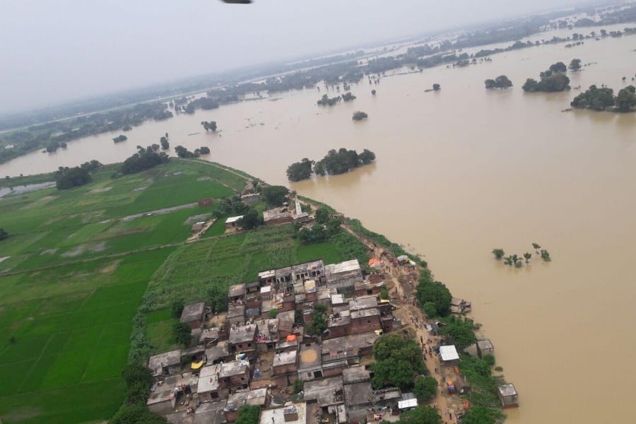 flood becomes disaster in Uttar Pradesh.
