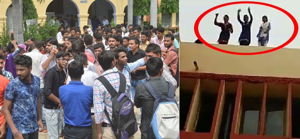 three girl students of mmh college ghaziabad tries to jump off college terrace