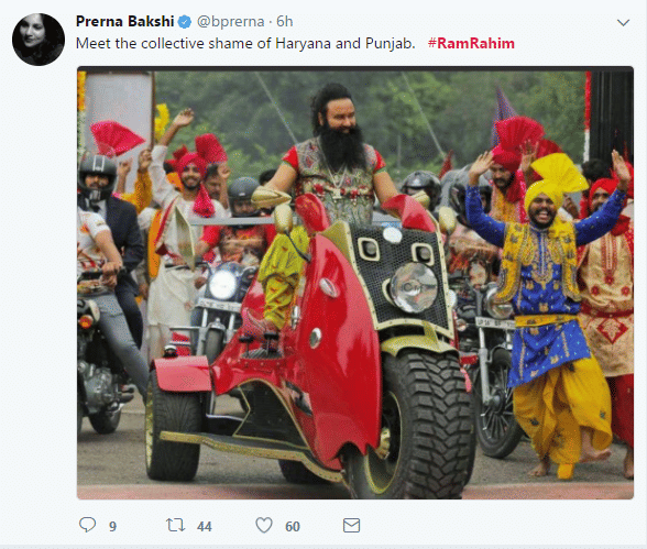 ram rahim  troll on social media