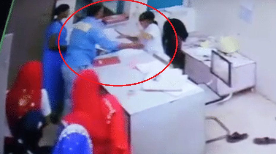 A person slapped a nurse