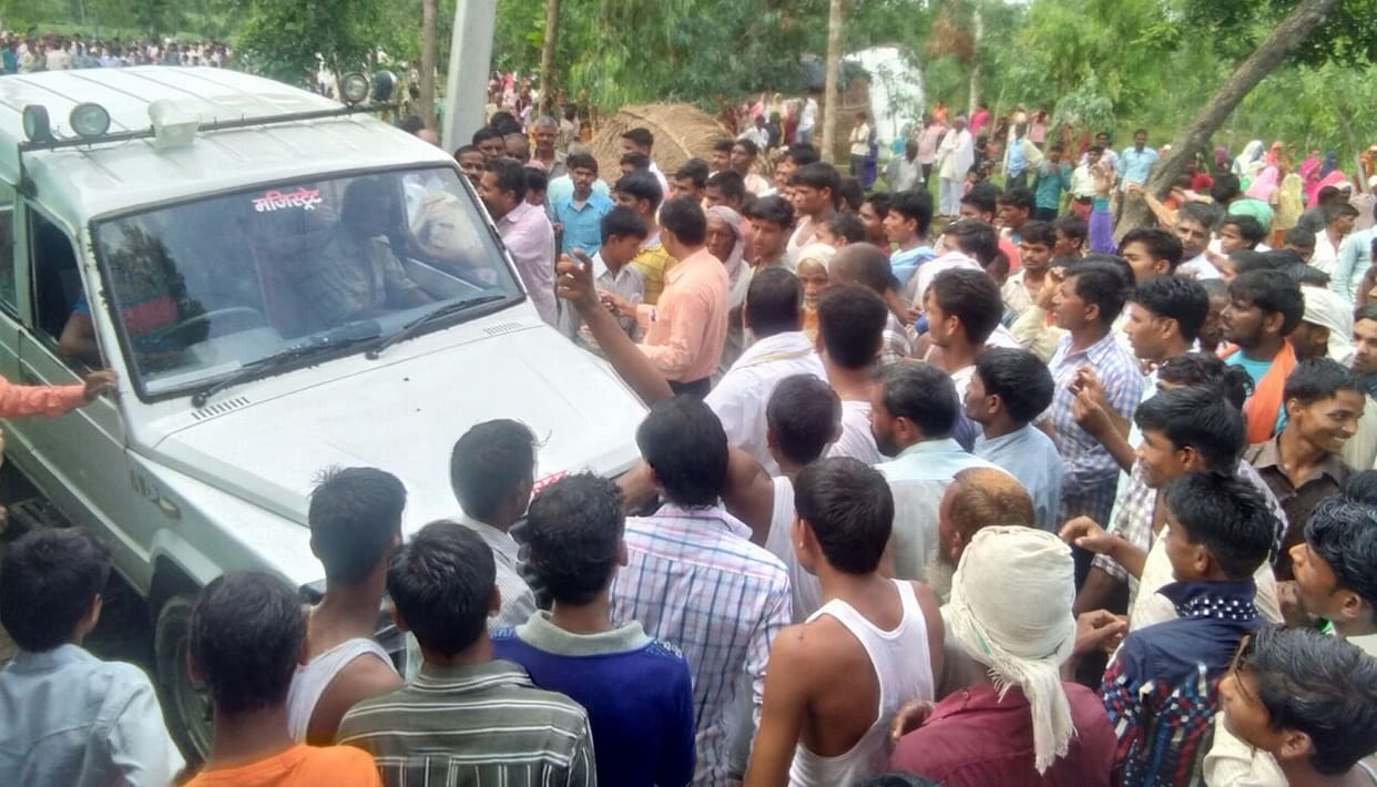 Villagers protest during quota proposal