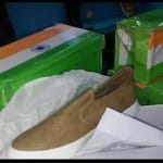 chinese shoes packed in boxes which were found printed with Tricolour on top in uttrakhand