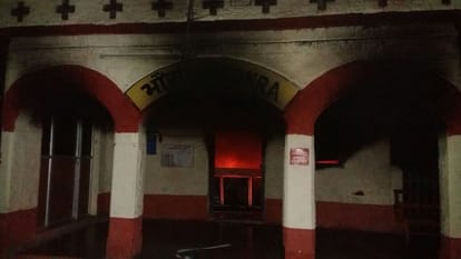 ram rahim supporter burn the railway station in kota division 