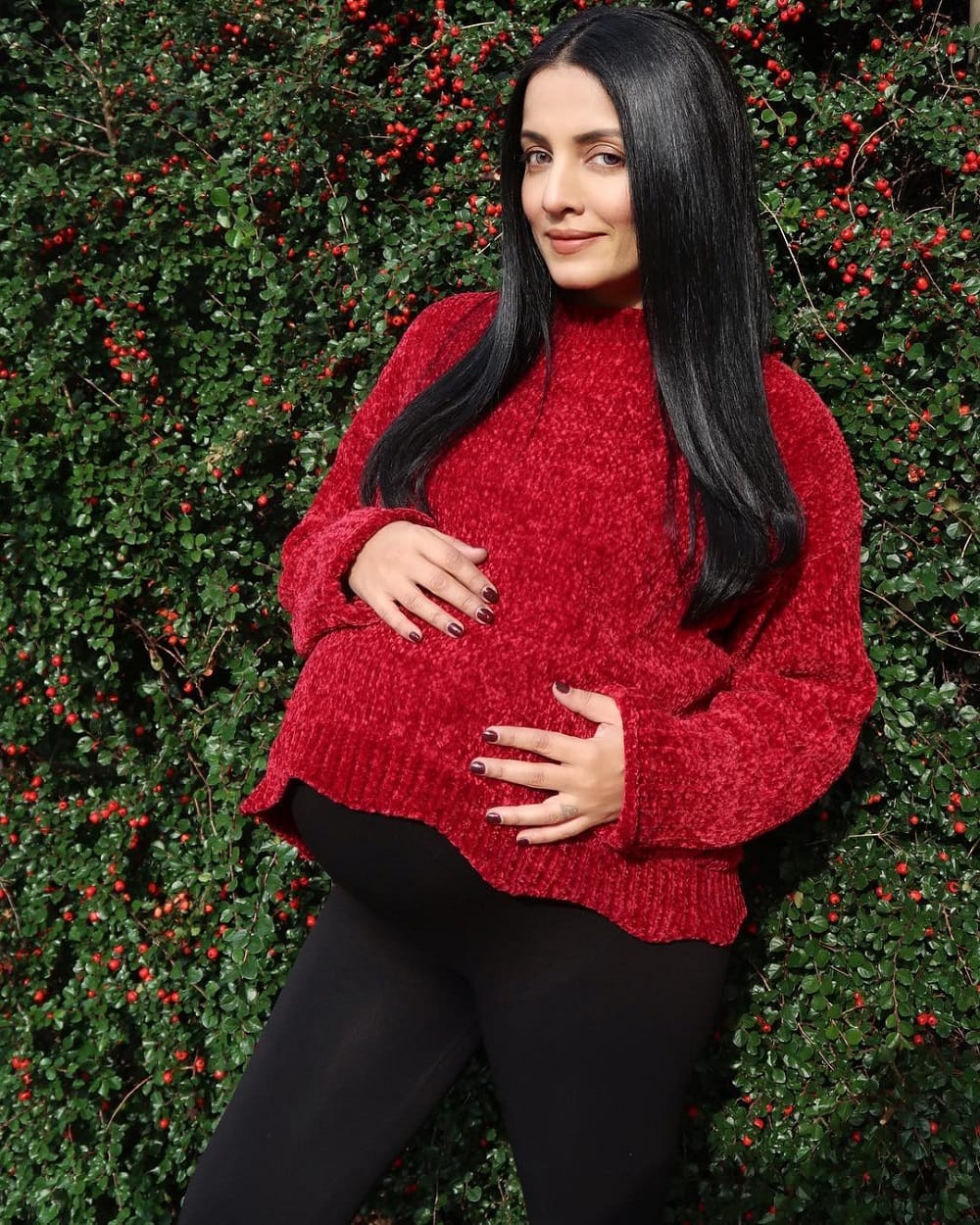 celina jaitely posts a huge baby bump of twins on instagram