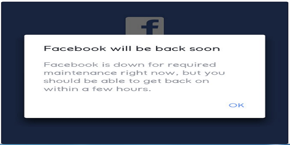 facebook down for a while in all over the world 