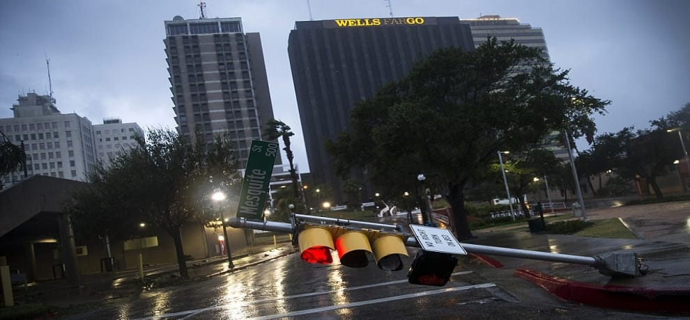 Hurricane Harvey hits Texas with 209 KMPH winds