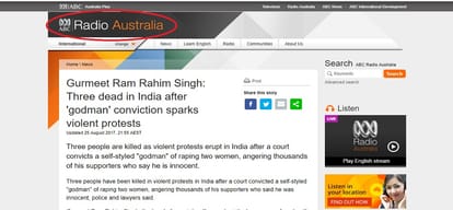 foreign media coverage on baba ram rahim convict
