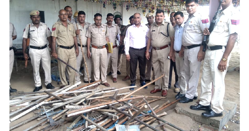 Petrol bombs and sticks found in namcharcha ghar