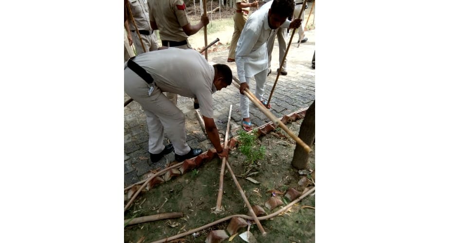 Petrol bombs and sticks found in namcharcha ghar