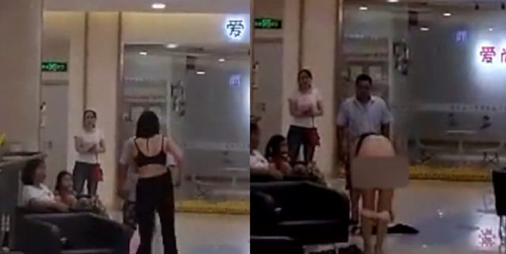 ex husband tells he paid for all her clothes, so woman starts to remove her all clothes