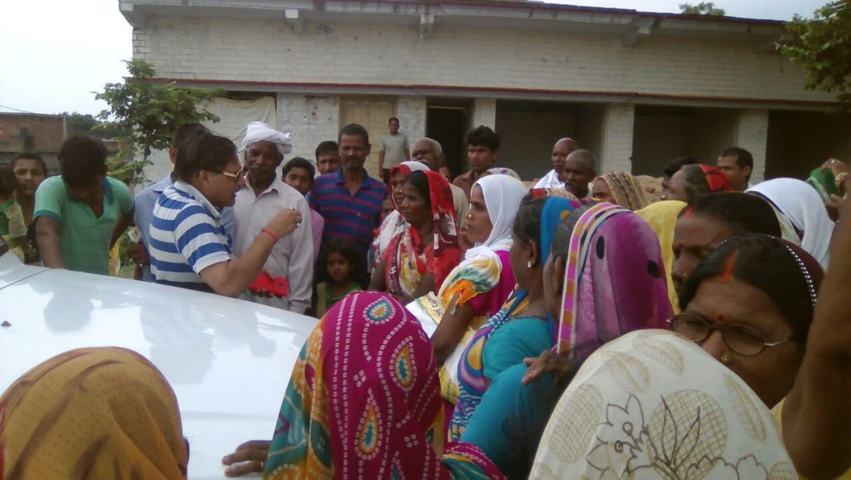 Demonstration of flood victims