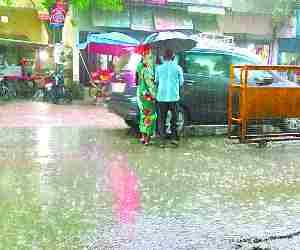 Rain brought respite from heat