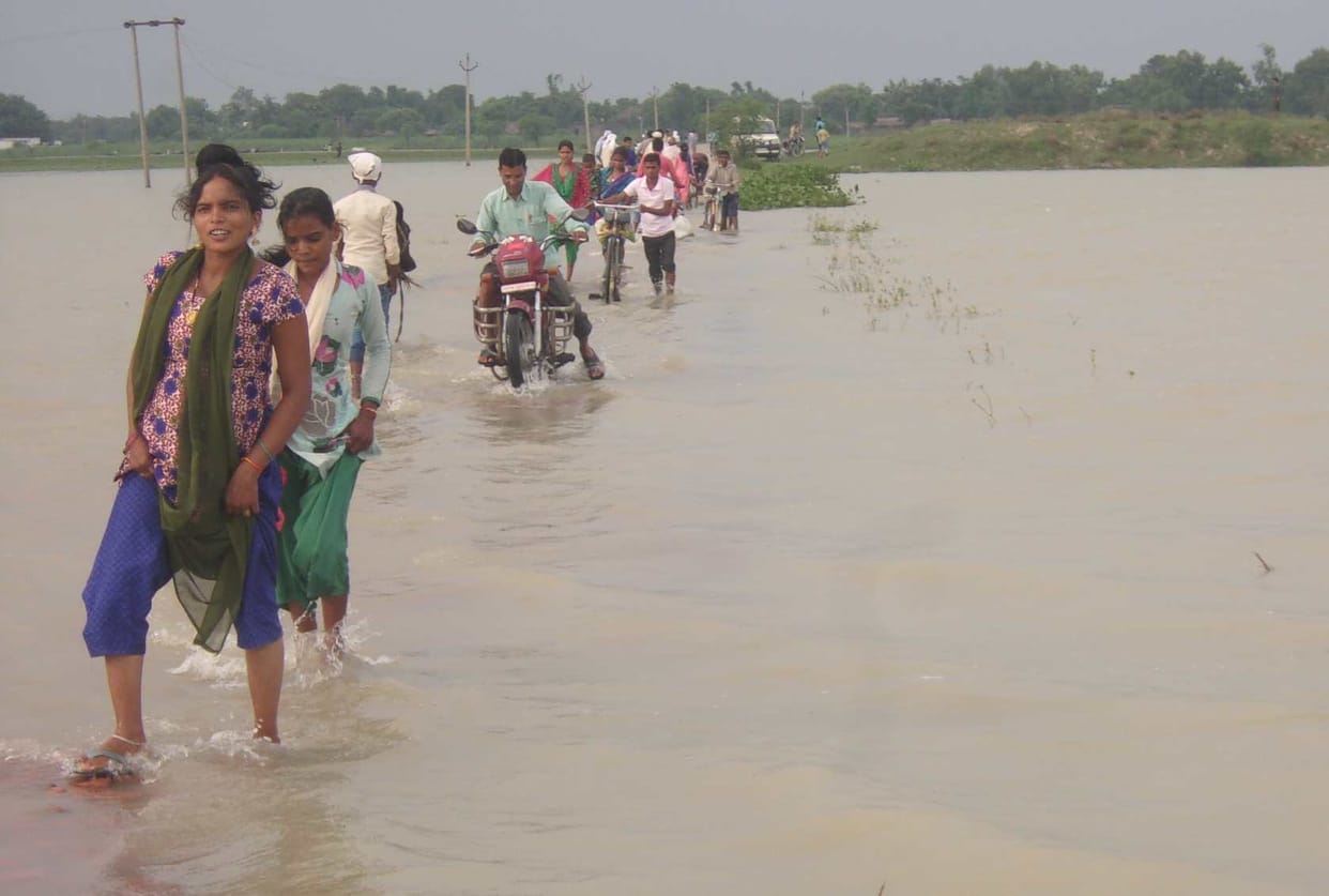 River water on elongation