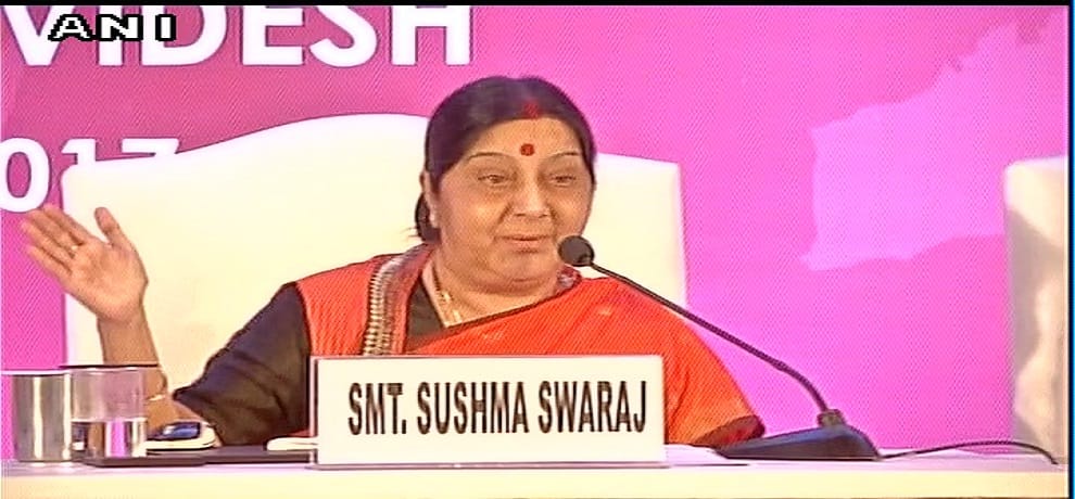 Sushma swaraj launches Videsh Bhavan in Mumbai 
