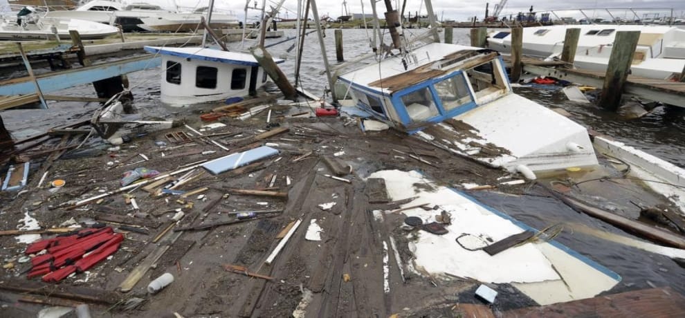 flood damage in Texas from hurricane Harvey 