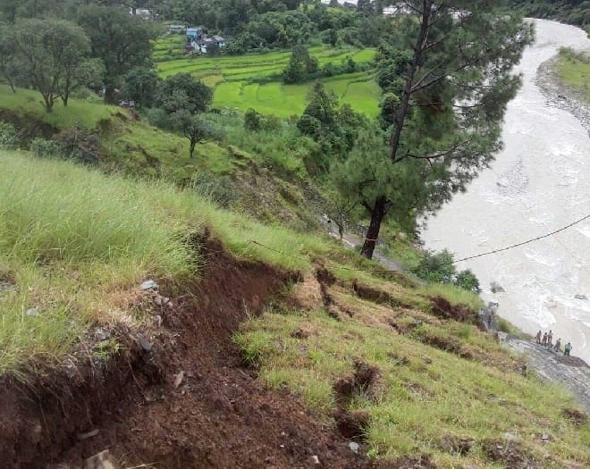 Land erosion in pithoragarh