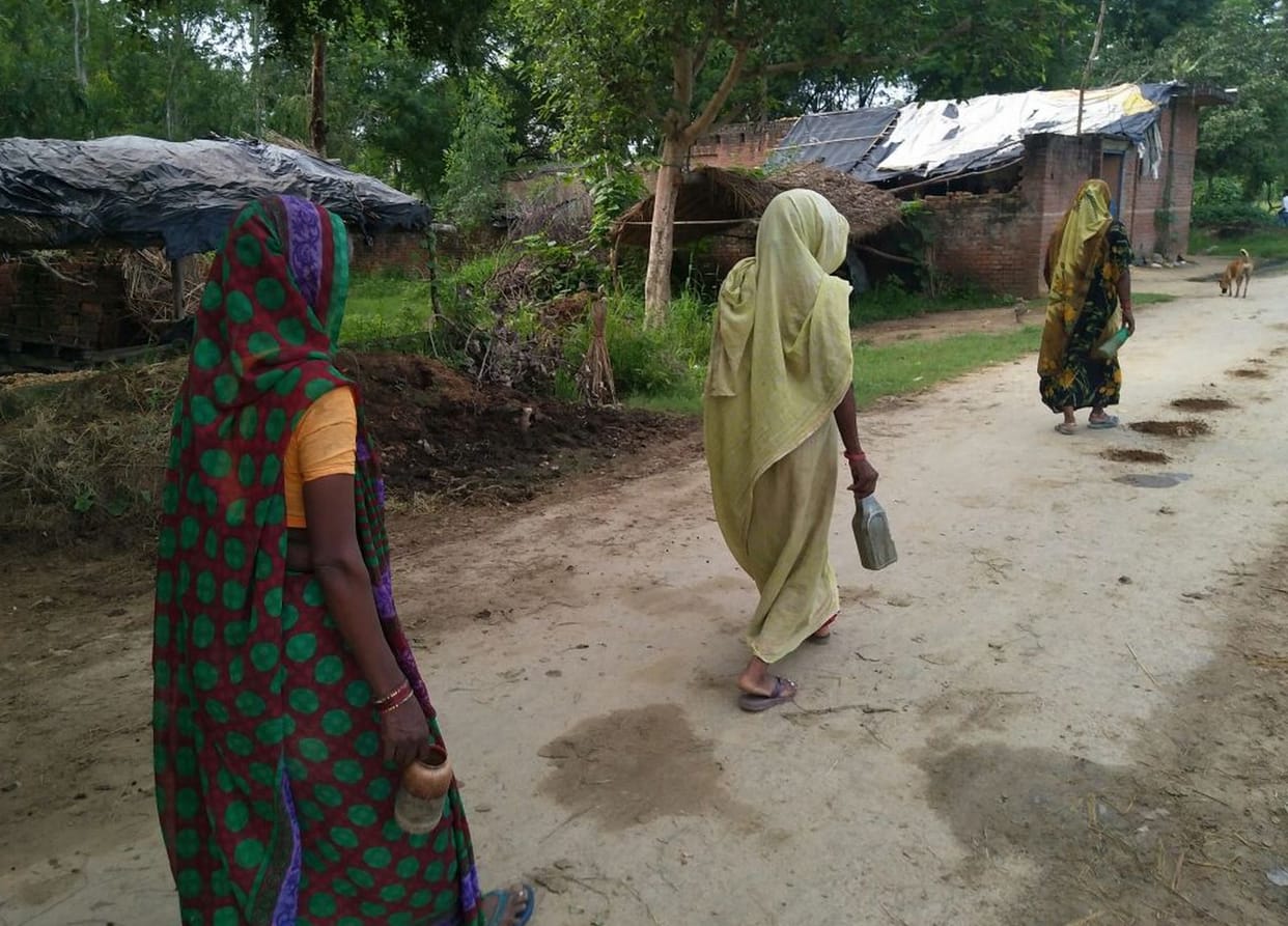 Pradhan and Asha workers goes for nature call in open
