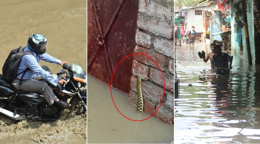 condition of roads in lucknow after rain