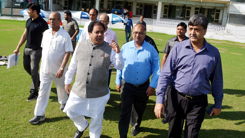 ODI match between India and New Zealand in Greenparak on October 29