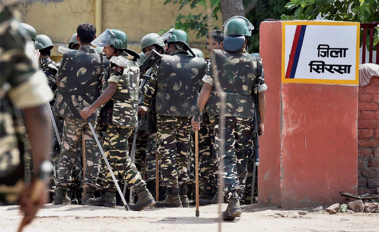 2 cars torched by Dera Sacha Sauda supporters in Phoolka area of Haryana Sirsa