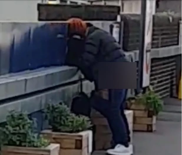 brazen couple having Intimate at Hackney Downs railway station in London