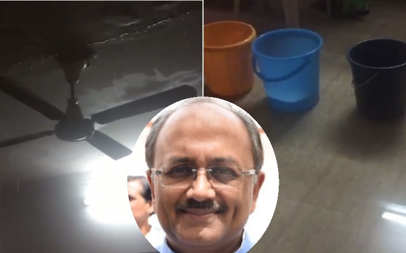 pathetic condition of up cabinet minister siddhartha nath singh's house after rain