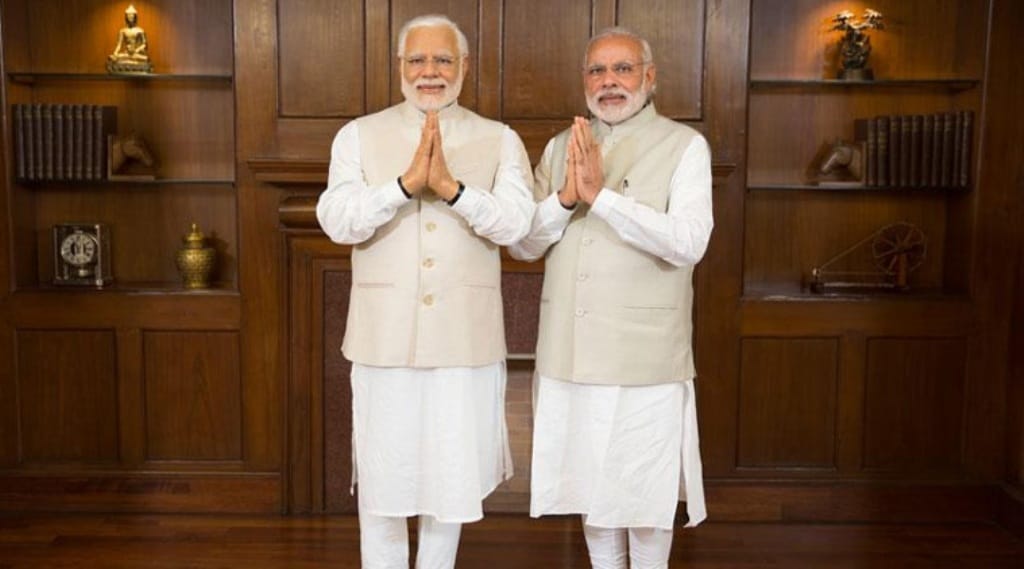 Wax statue of PM Modi with Mahatma Gandhi and Kalam take place in Madame Tussauds Museum at delhi