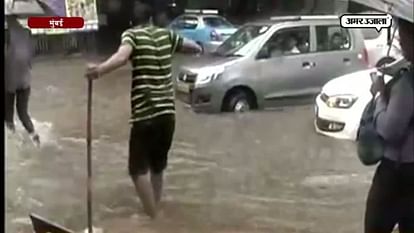People troubled by heavy rainfall in Mumbai
