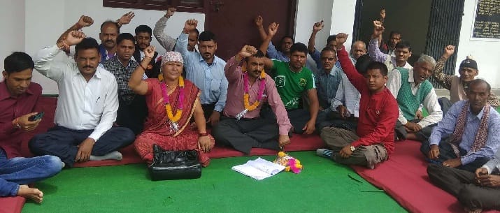District Panchayat member on fasting