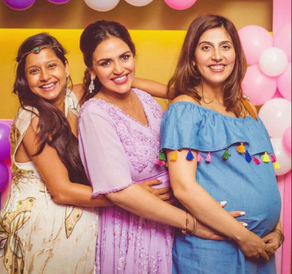 sister ahana deol arrange esha deol second baby shower see pics