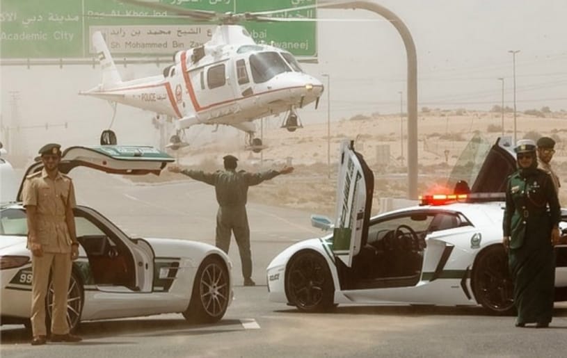 Luxury Cars collection of the Dubai Police Department