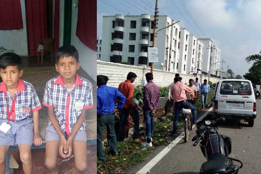 kids injured in an accident in Lucknow.