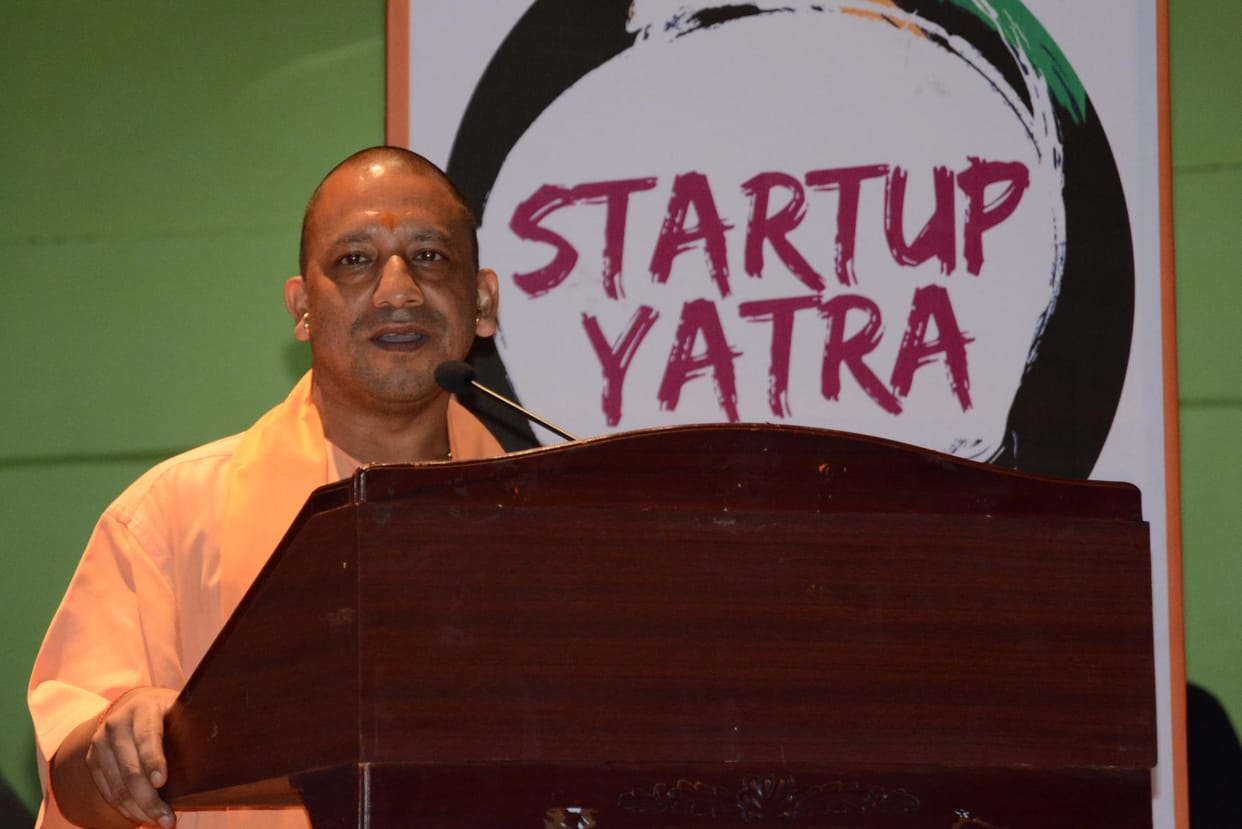 yogi adityanath speech in statrup yatra programme.