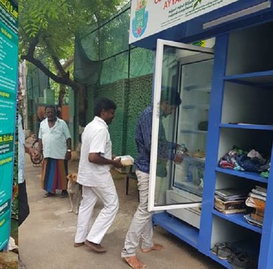 anyone can eat anything from this Chennai community fridge on the Elliot Beach