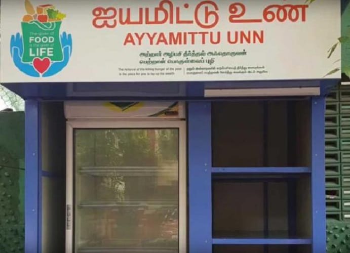 anyone can eat anything from this Chennai community fridge on the Elliot Beach