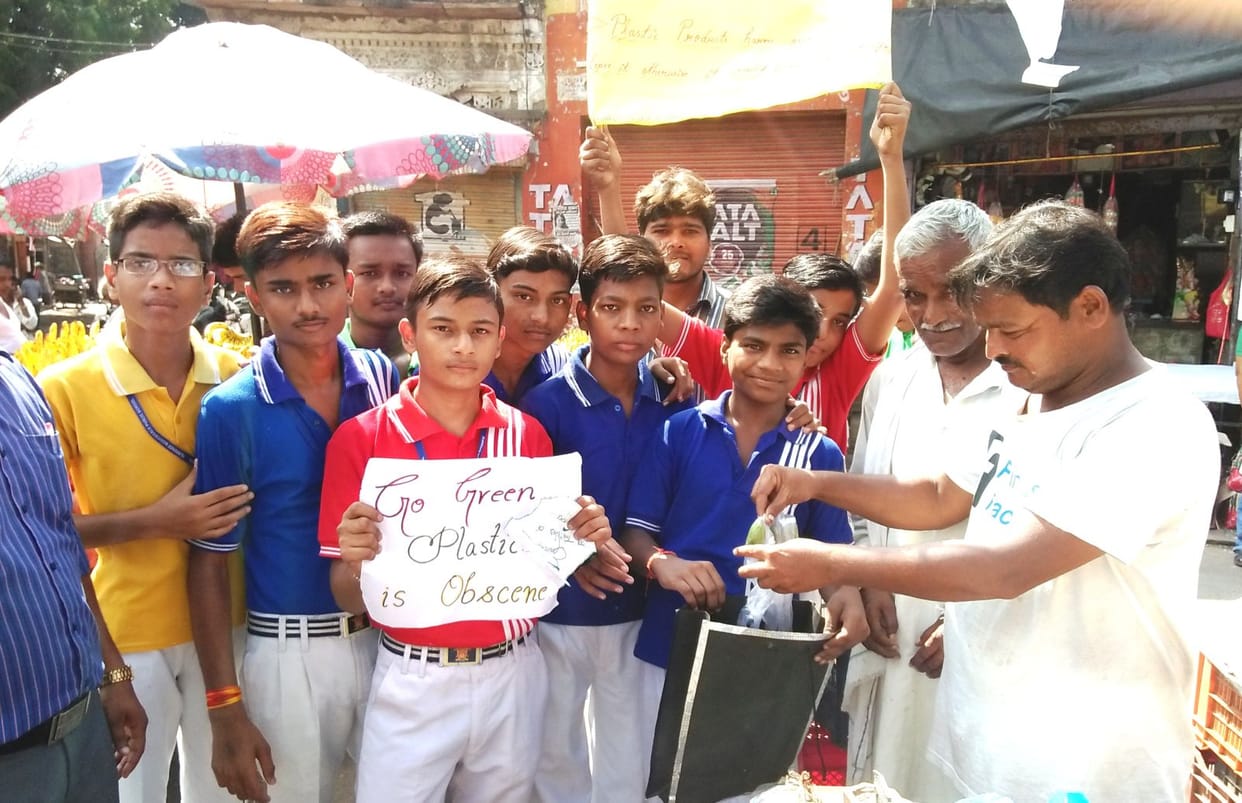 School students takes out rally for polythene free environment