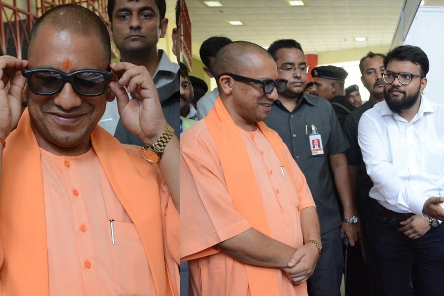 yogi adityanath in statr up yatra inaugration in Lucknow.