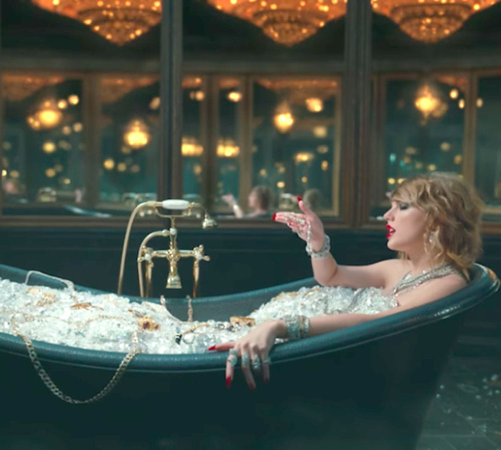 Diamond bath in Taylor Swift new music video bath tub cost $10 million