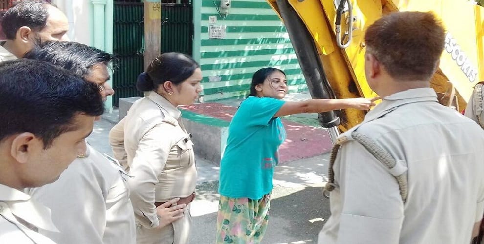 If the bulldozer is run... the police uniform... and the authorities will suspend