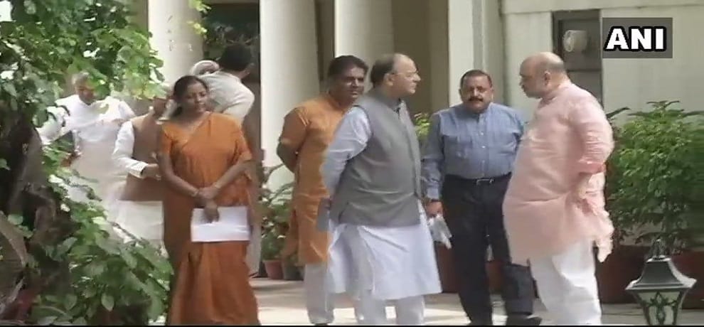 cabinet reshuffle soon union ministers visits bjp chief shah residence for a high level meeting 