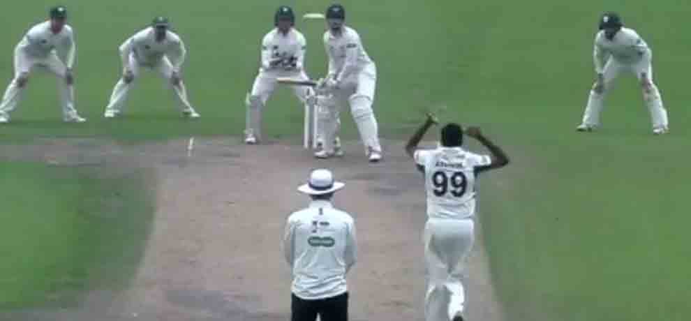 ashwin removes gareth roderick to claim his debut county cricket wicket