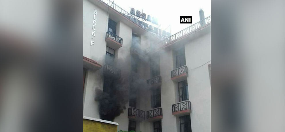 fire breaks out at assam  Assam Secretariat janata bhawan