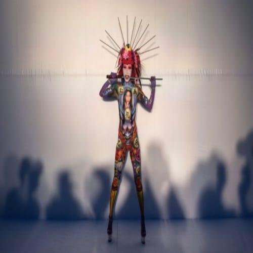 international Body painting Festival at the Daegu in South Korea going on 